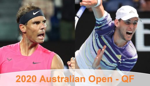 Raffaeel Nadal vs Domiiniic Thiem 2020 AO QF | 年に全豪オープンのタイト