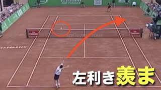 【テニス】左利きが羨ましくなる動画！左利きワイドサーブを存分に生かしたポイント集【左利き】