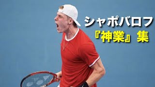 【テニス】片手左利き、現最強の男、デニス・シャポバロフの神業集【神業】