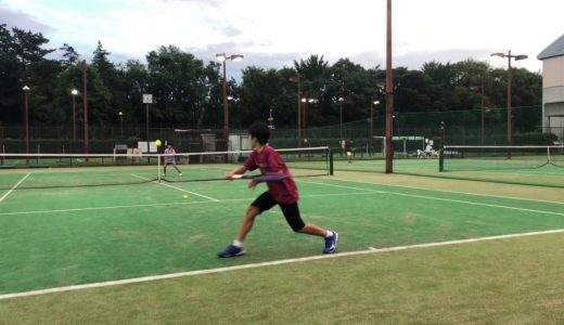 中学1年／テニスのライジング、ショートバウンドの練習法／Hit On The Rise In Tennis