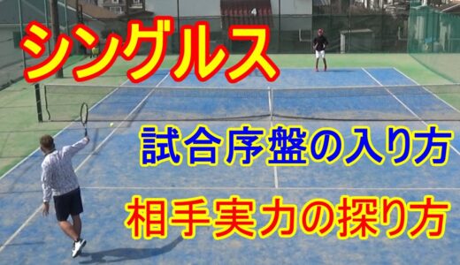 【テニス】【シングルス】試合序盤にポイントを取る方法。相手を崩す方法。