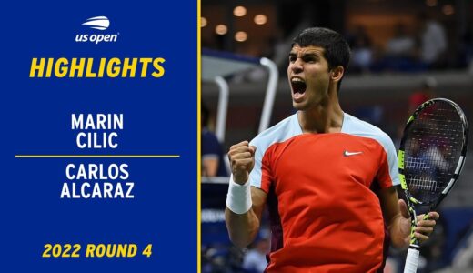Marin Cilic vs. Carlos Alcaraz Highlights | 2022 US Open Round 4