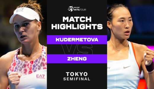 Qinwen Zheng vs. Veronika Kudermetova | 2022 Tokyo Semifinal | WTA Match Highlights