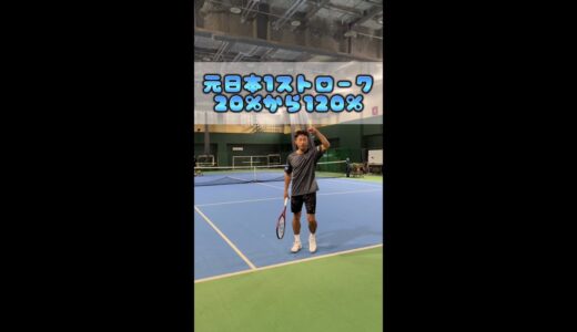 元日本1プロテニスプレイヤーのバックハンド20%~120%【テニス】