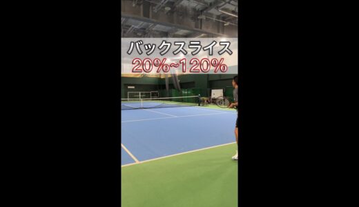 元日本1プロテニスプレイヤーのバックスライス20%~120%【テニス】