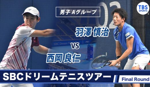 西岡良仁(27) VS 羽澤 慎治(23)〈Final ラウンド 男子 Aグループ〉SBCドリームテニス2022