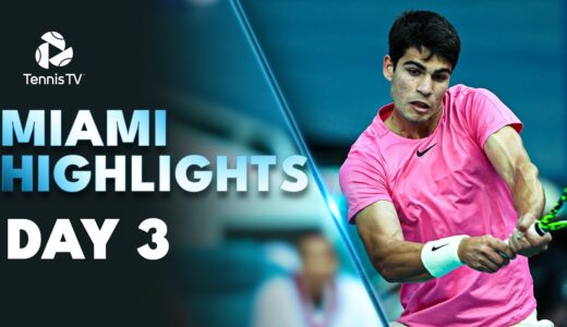 Alcaraz Faces Bagnis; Ruud, Rublev & Rune All Play | Miami 2023 Highlights Day 3