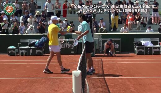 【1回戦】C.オコネル vs ダニエル 太郎 ハイライト│全仏オープンテニス2023【WOWOW】