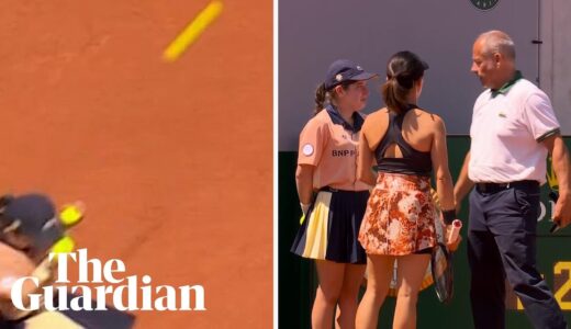 French Open: doubles pair disqualified after stray shot leaves ball girl in tears