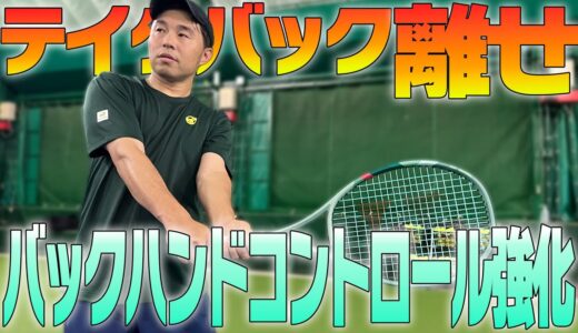 【上達できるテニス動画】テイクバックは身体から離す！バックハンド安定の3箇条はこちら〈ぬいさんぽテニス（Tennis）〉