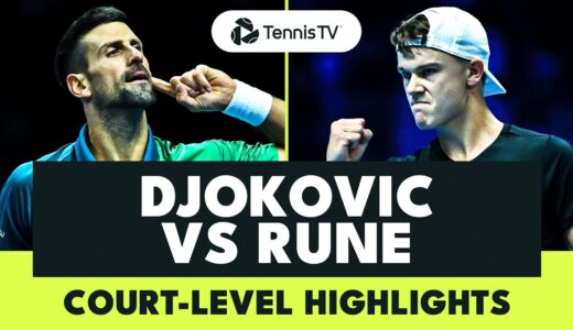 Novak Djokovic vs Holger Rune Thriller: Court-Level Highlights | Nitto ATP Finals 2023