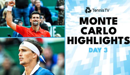 Wawrinka vs De Minaur; Djokovic, Zverev, Hurkacz & More Feature | Monte-Carlo 2024 Highlights Day 3
